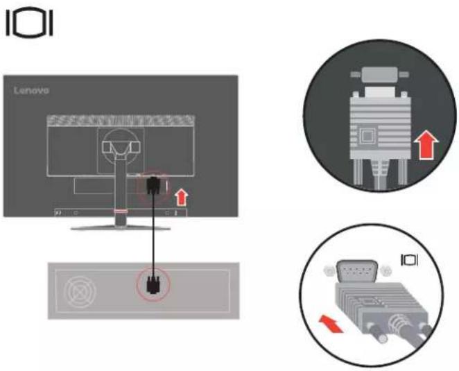 LENOVO ThinkVision T24i10 - Connexion et mise en marche de votre moniteur - 7