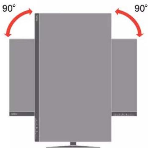 LENOVO ThinkVision T24i10 - Rotation du moniteur - 1