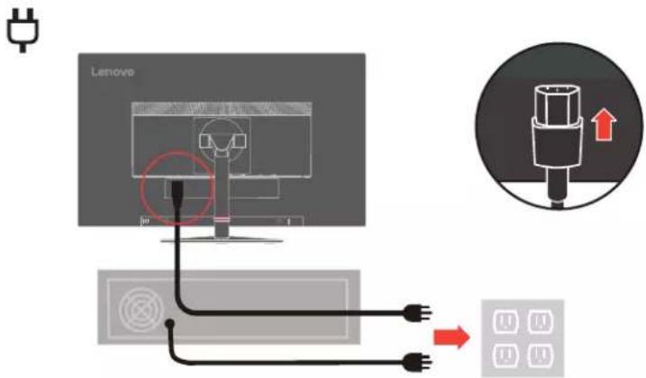 LENOVO ThinkVision T24i10 - Connexion et mise en marche de votre moniteur - 10