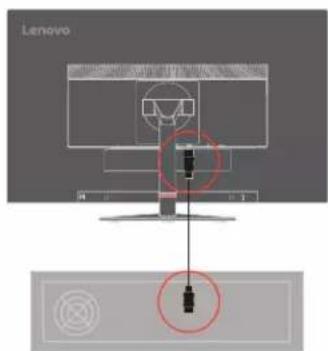 LENOVO ThinkVision T24i10 - Connexion et mise en marche de votre moniteur - 3