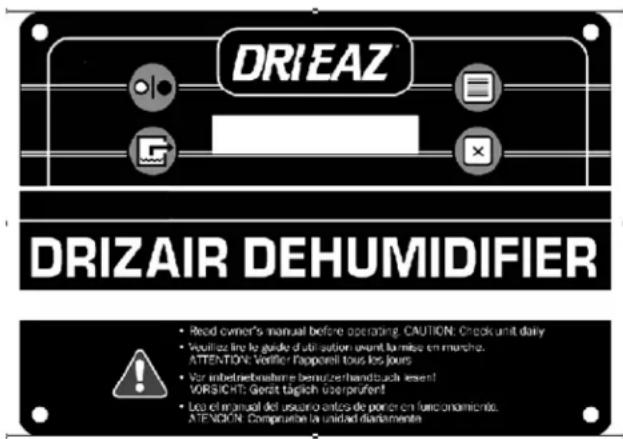 Dri Eaz HEPA 1200 - How to use the control panel - 1