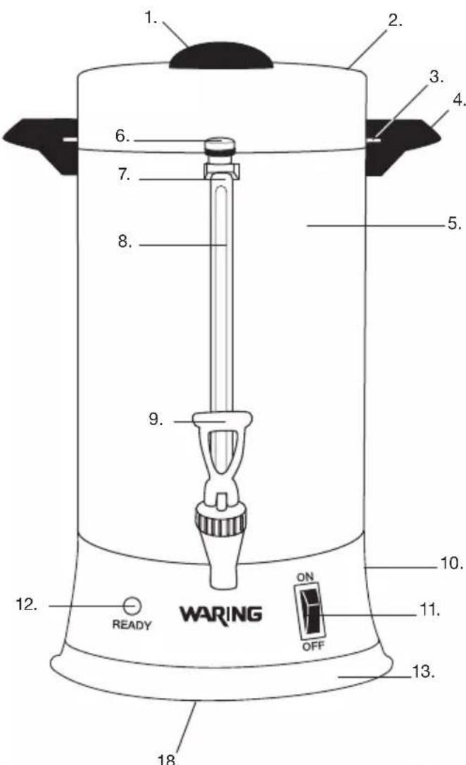 Waring Commercial WCU30 - PIÉCES - 2