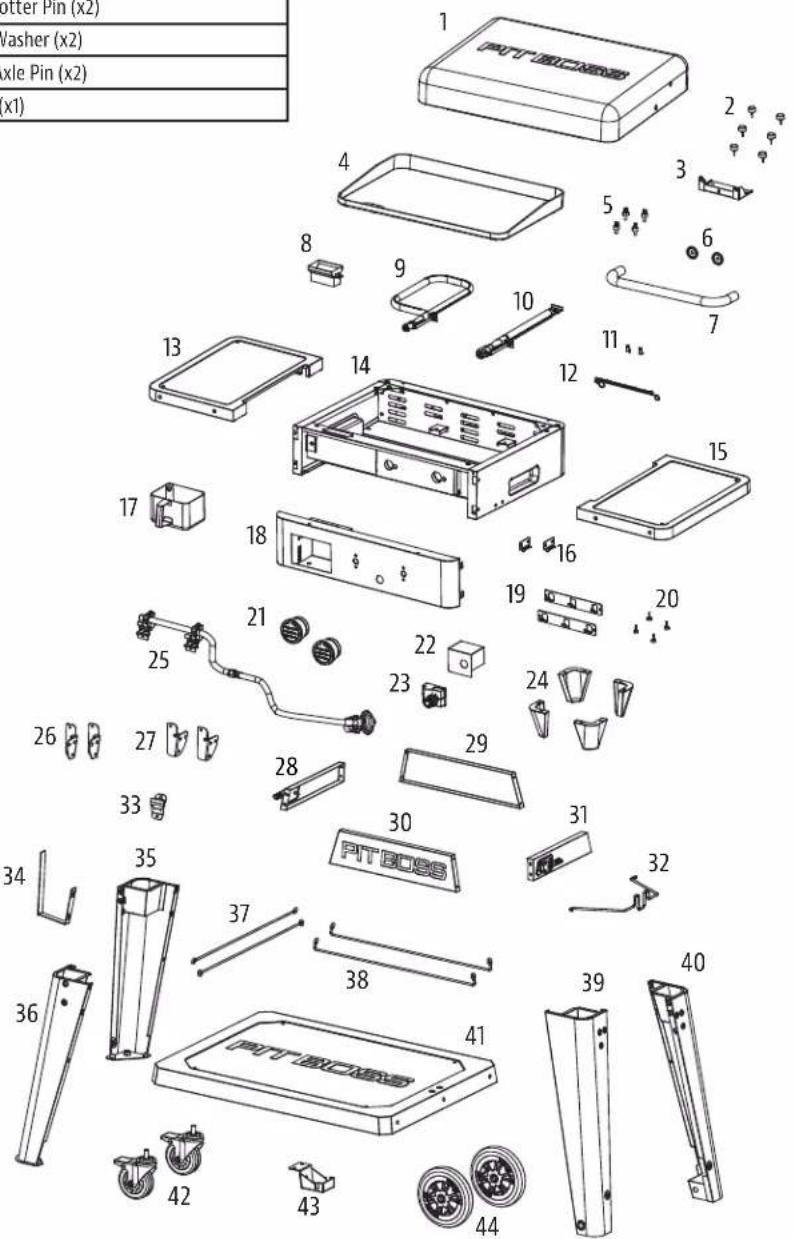 Dotter Pin (x2) Vasher (x2) Xle Pin (x2) (x1) 1 2 3 4 5 6 7 8 9 10 11 12 13 14 15 16 17 18 19 20 21 22 23 24 25 26 27 28 29 30 31 32 33 34 35 36 37 38 39 40 41 42 43 44