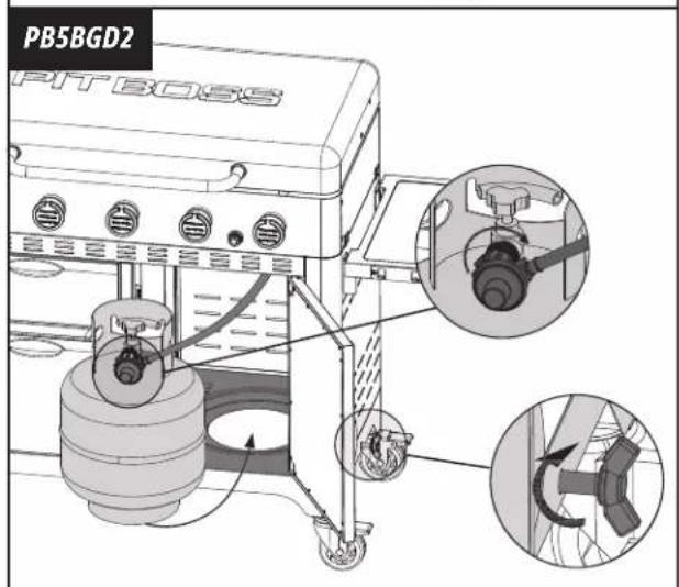 Pit Boss PB4BGD2 - Connexion de la bouteille de gaz - 2