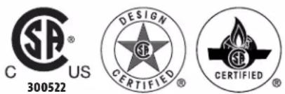SA® C US 300522 DESIGN CERTIFIED® CERTIFIED®