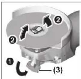BOSCH GWX 17125 PSB Professional - Removing the abrasive tool - 1