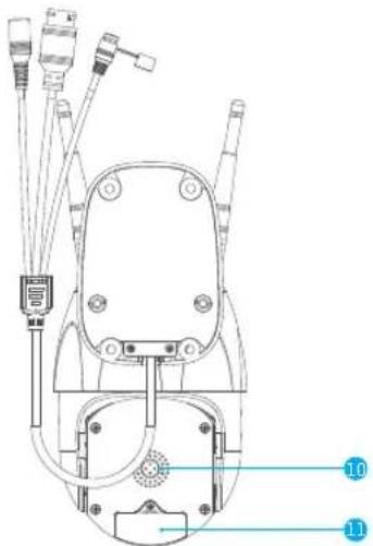Technical diagram of a mechanical device with labeled components and numbered parts