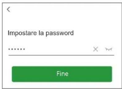 Impostare la password ...... Fine