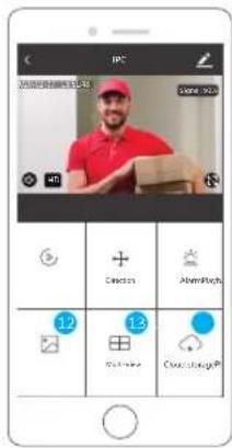 Mobile app interface screenshot showing a person delivering a package with UI controls and a score display