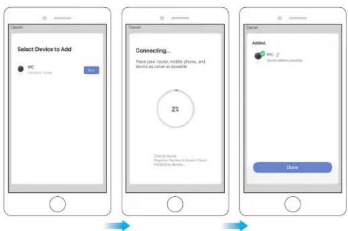 Cancel Select Device to Add PC Connected Hours Next Cancel Connecting... Place your ports, mobile phone, and Device as close as possible. 2% Device found Regular Device to Show! Check Initiating Device... Cancel Added... PC 2 Available successfully Done