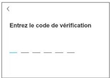Entrez le code de vérification