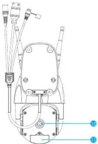 Technical diagram of a mechanical device with labeled components and numbered parts