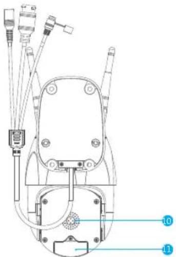 Technical diagram of a mechanical device with labeled parts 1 and 10, showing internal components and connections.