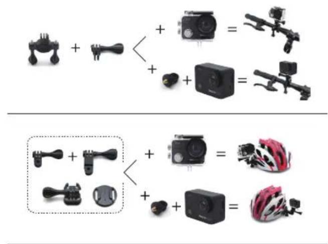 Diagram showing two types of camera module components with plus and minus signs indicating different configurations or specifications.