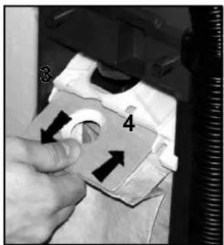 Close-up of a hand holding a small mechanical component with numbered arrows indicating direction or movement.