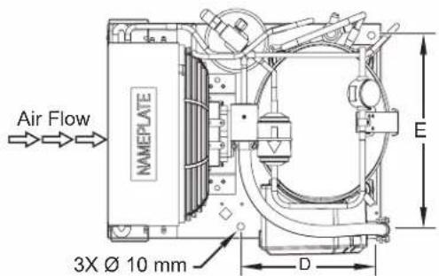 Hatco CWBRS4 - Dimensions - Groupe compresseur-condenseur (modèles CWBR uniquement) - 3
