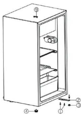 PROLINE TTR93WH - Inversion du côté d'ouverture de la porte - 1