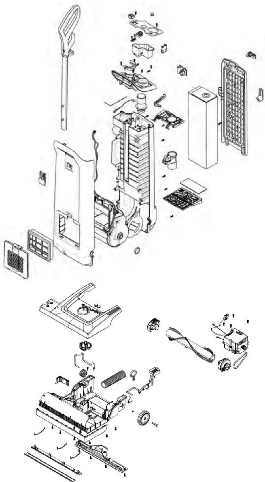 Clarke CarpetMaster 212 - Exploded view - vue éclatée - vista detallada - 1