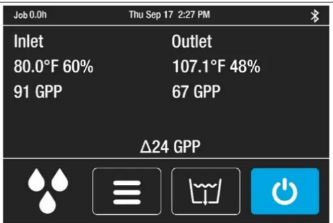 Dri Eaz LGR 3500i - Bottom menu bar: - 4