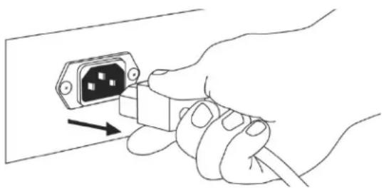 Dri Eaz PHD 200 - Grasp IEC plug and pull straight out - 1