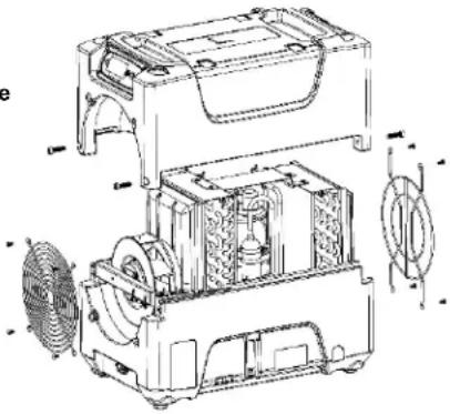 Dri Eaz PHD 200 - Imagen B: Desmontaje para limpieza - 1