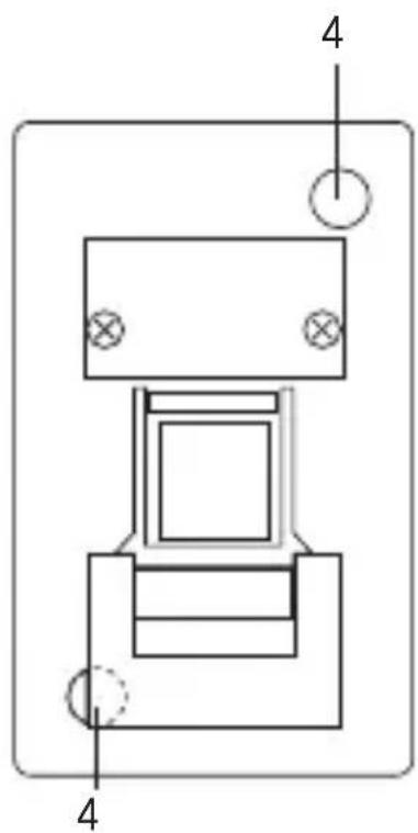 Technical diagram of a mechanical assembly with labeled components 4 and 5