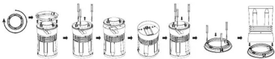 Emos E8670 - Assembly/Installation of the Rain Gauge (Sensor) - 2