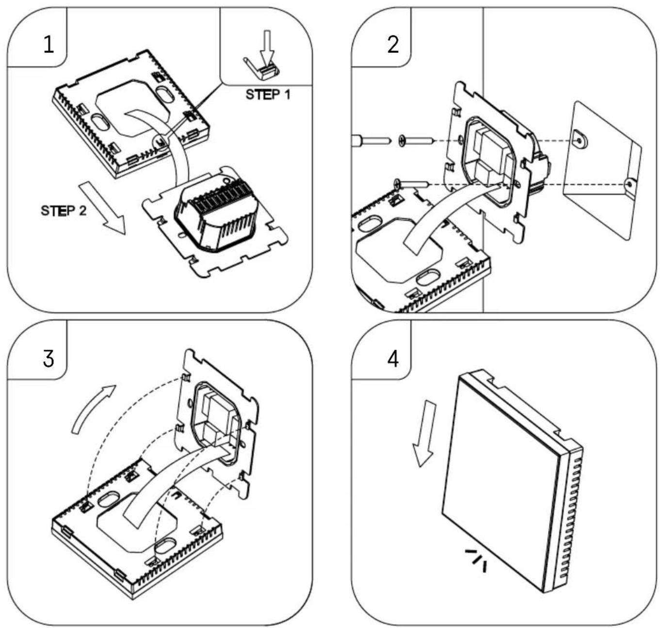 Emos P56201UF - Termostata uzstādīšana - 1