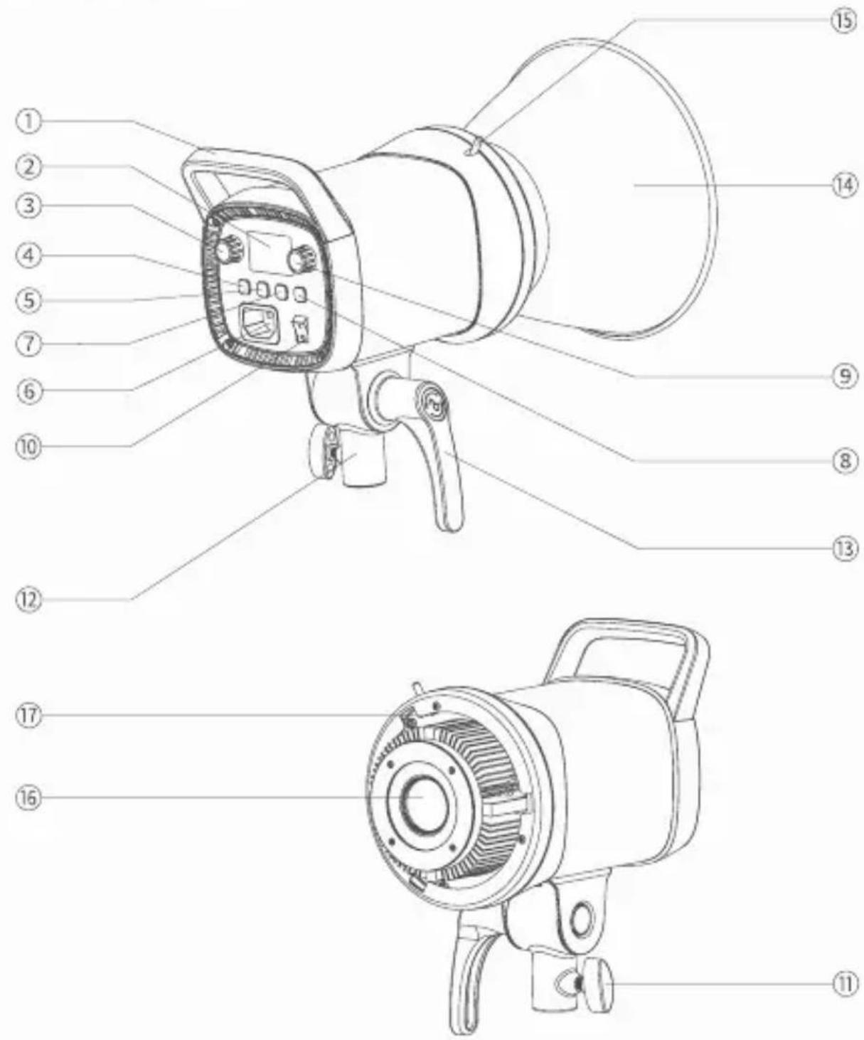 GODOX SL60IID - Corps de la lampe - 1