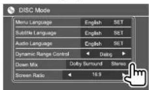 KENWOOD DDX4018BT - Faites les réglages. - 1