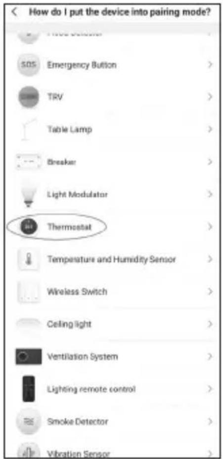 How do I put the device into pairing mode? SOS Emergency Button TRV Table Lamp Breaker Light Modulator Thermostat Temperature and Humidity Sensor Wireless Switch Ceiling light Ventilation System Lighting remote control Smoke Detector Vibration Sensor