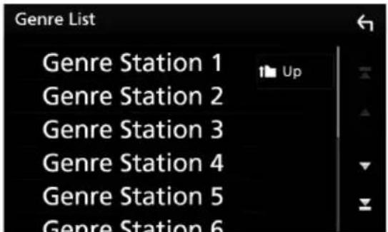 KENWOOD DDX9704S - Une nouvelle station est créée à partir du genre sélectionné. - 1