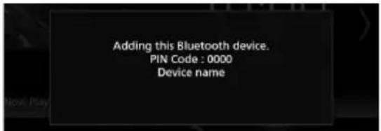 KENWOOD DDX9704S - Étape 1 : Inscription depuis le périphérique Bluetooth - 1