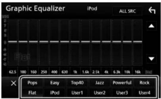 KENWOOD DDX9704S - Réaffiche la courbe de aliseur - 1
