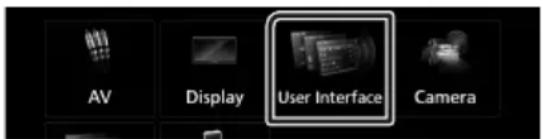 KENWOOD DDX9704S - Configuration de l'interface utilisateur - 1