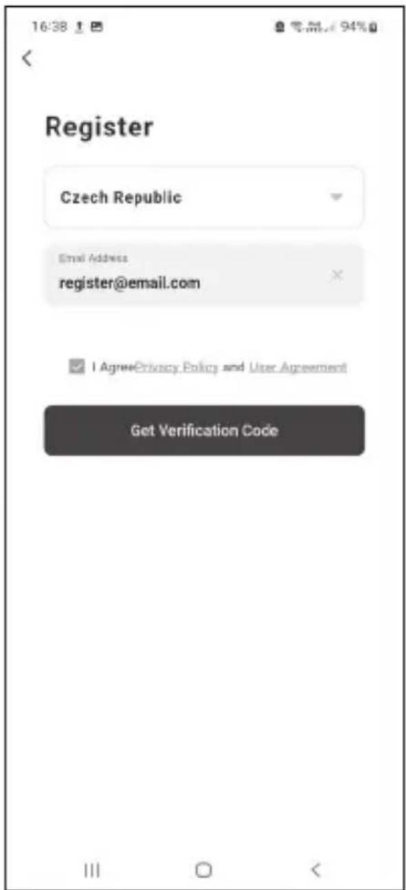 16:38 Register Czech Republic Email Address register@email.com I AgreePrivacy Policy and User Agreement Get Verification Code
