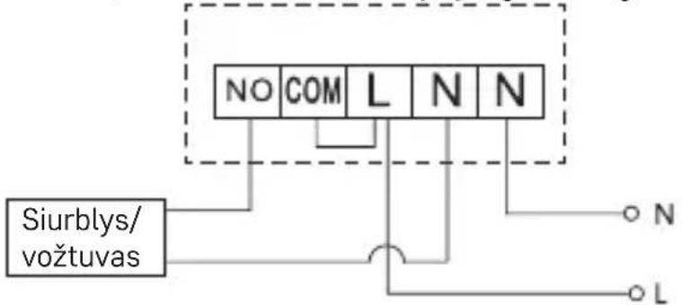 NO COM L N N Siurblys/ vožtuvas N L