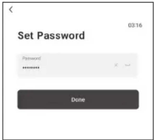 Set Password Password Done