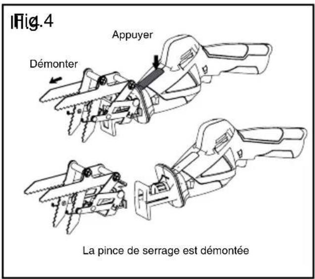 YARDFORCE GDGS12 - Démonter la mâchoire de serrage (III. 4) - 1