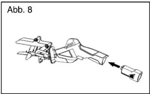 YARDFORCE GDGS12 - Einsetzen des Akkus - 1