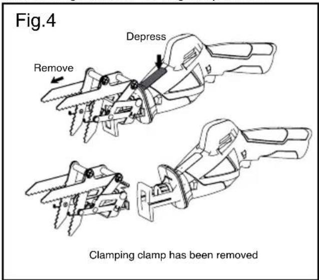 YARDFORCE GDGS12 - Removing the clamping jaw (Fig.4) - 1