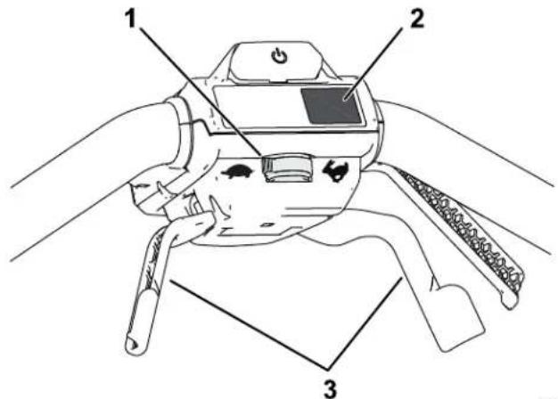 Diagram of a robotic device with labeled parts including a power switch, sensor, and gripper.