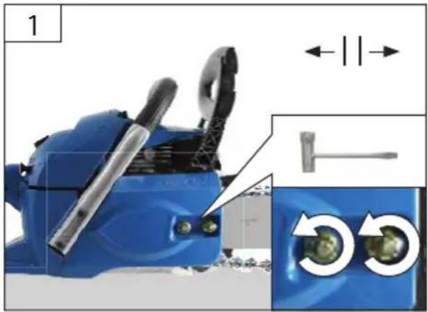 Güde KS 400 BW - FR TENSION DE LA CHAÎNE HR LANAC NAPETOSTI - 3