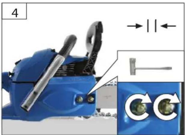 Güde KS 400 BW - FR TENSION DE LA CHAÎNE HR LANAC NAPETOSTI - 7