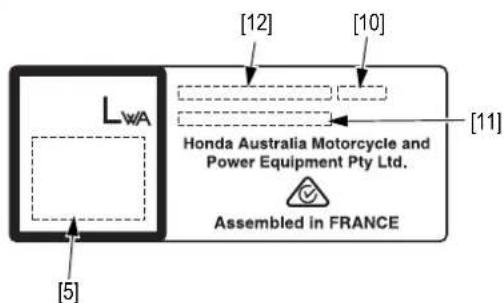 Honda HRG416XB - IDENTIFIERING AV MASKINEN - 2