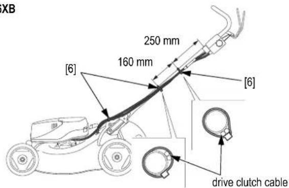 XB 250 mm 160 mm [6] [6] drive clutch cable