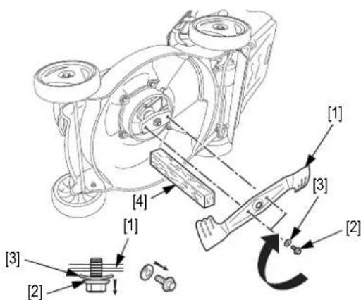 Honda HRG416XB - Aanhaalmoment mesbevestigingsbouten: 54 N·m - 1