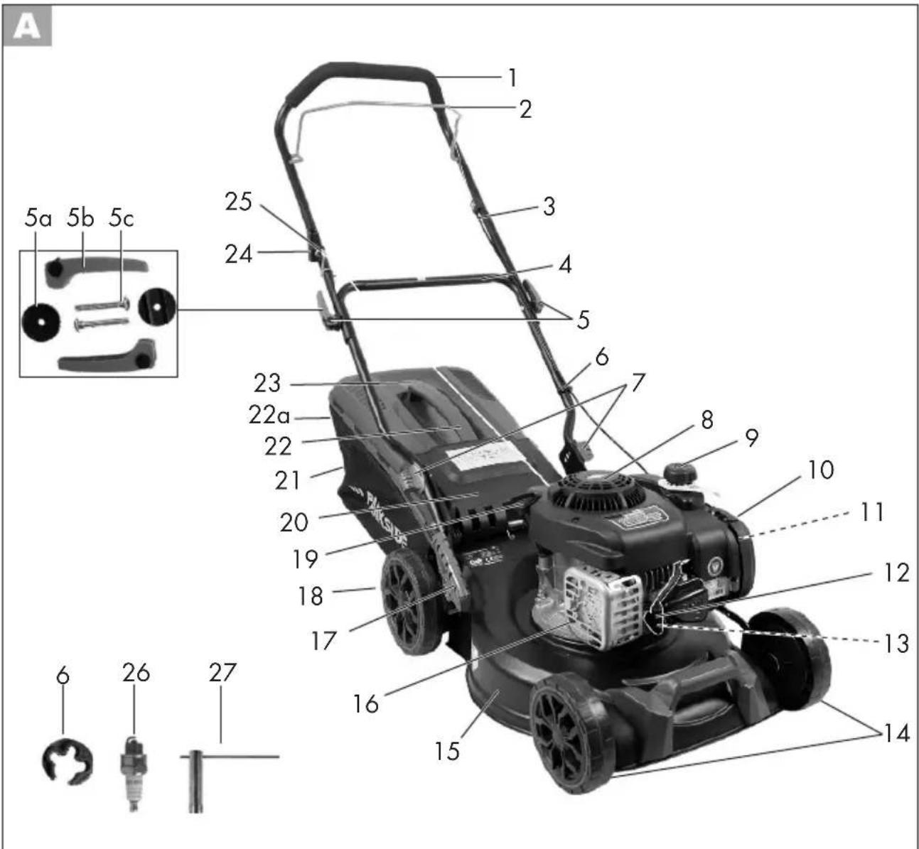 PARKSIDE PBM 125 A1 - Benzínová sekačka na trávu - 2