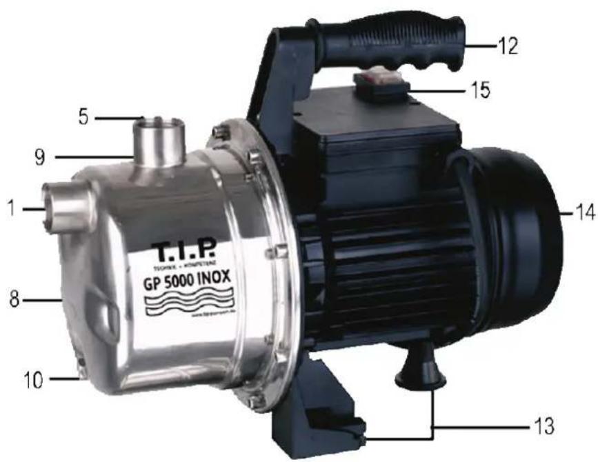 T.I.P. TIGNER - KONPEKING GP 5000 INOX 1 2 3 4 5 6 7 8 9 10 11 12 13 14 15