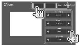 KENWOOD DMX718WBTL - Réglages des enceintes et fréquence de croisement - 2